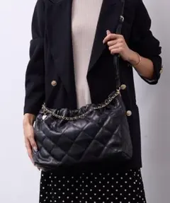 美品☆TREASURE TOPKAPIキルティング チェーン ショルダー バッグ