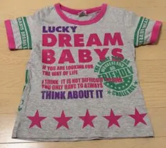 DREAM BABYS 半袖Tシャツ 120 グレー ロゴ 星柄 キッズのサムネイル