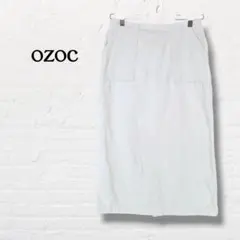 OZOC オゾック☆コーデュロイスカート ロング丈 タイト【40】オフホワイトのサムネイル