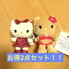 【クレーンゲーム限定】ハローキティ　マスコットぬいぐるみ　ギャルVer.