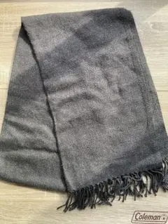 グレー マフラー フリンジ付き