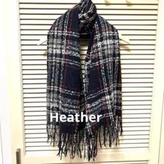 Heatherチェック柄ストール ネイビー/グレー/レッド　　5のサムネイル