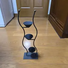 アイアンキャンドルスタンド　３段ブラック