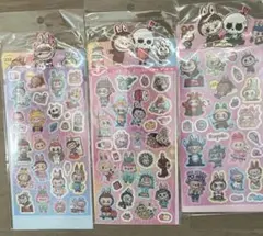 ②ラブブ♡可愛いキラキラシール３枚セット