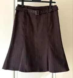 【Burberry London】チェック柄 膝丈スカート　サイズ36