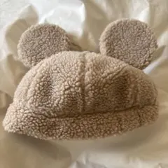 東京ディズニーリゾート ミッキーマウス ボアキャップ　ベージュ