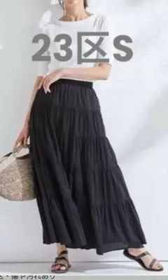 23区S 32 ティアードスカート　SILK COTTON LAWN スカートのサムネイル