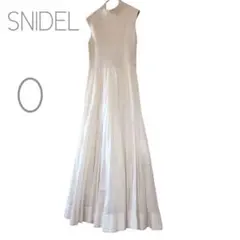 SNIDEL スナイデル ニットドッキングコットンワンピース 0 S 白