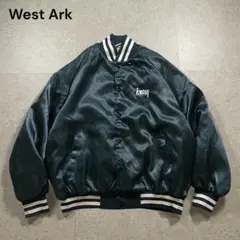90sUSA製WestArkナイロンスタジャン2XL KNAUF企業ロゴ古着