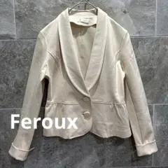 Feroux フェルゥ ショールカラー テーラードジャケット アイボリーのサムネイル