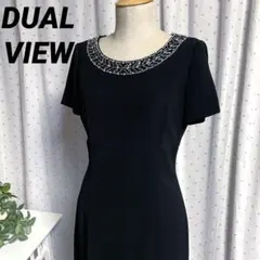 ⑧ DUAL VIEW ビジュー　ワンピース　黒