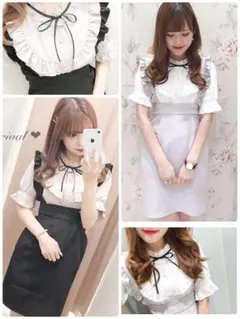 evelyn リボン フリル トップス ブラウス ピンク 量産型