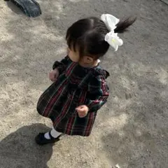 GAP チェック柄長袖ワンピース 12-18ヶ月