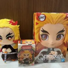 鬼滅の刃煉獄さんQposket.ともぬい伍ノ型、食玩3点セット