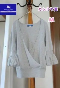 バーバリー　ブルーレーベル　 半袖　ニット 　カシミヤ混　38Mサイズ