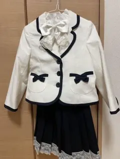 ELLE フォーマルスーツ ホワイト/ブラック 120