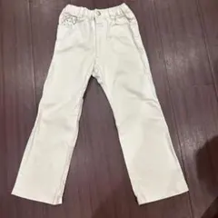 ミキハウス　ホワイト 長ズボン 120cm