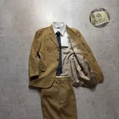 ヴィンテージ　メンズ　セットアップ　スーツ　ブラウン　M〜相当　美品　一点物