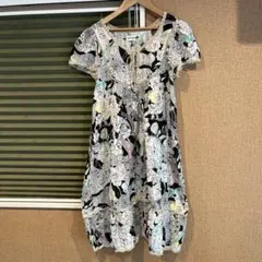 ScoLar 花柄 半袖 チュニックワンピースのサムネイル