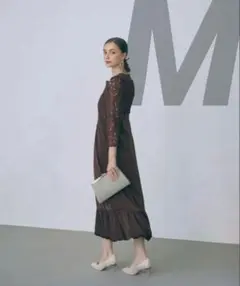 ウ★新品タグ付き★ドリードール　レースブラウスレイヤードショルダーデザインドレス