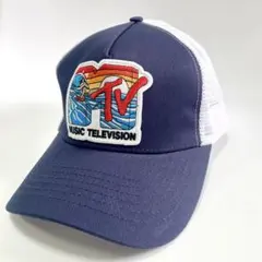 MTV メッシュキャップ トラッカーハット サーフデザイン ネイビー 紺