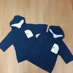 １３０cm　半袖薄手フードトレーナー　同色２着　双子キッズ