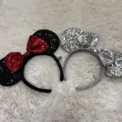 ミニー ちゃん　スパンコールカチューシャセット