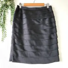 ICB アイシービー【９】ティアード スカート フォーマル ブラック