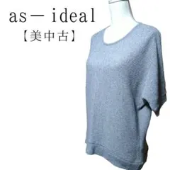 美品　アッシュ　イデアル　半袖ニットソー　体型カバー　大きいサイズ　高級　完売品