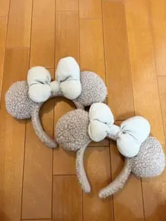 ディズニー　カチューシャ　もこもこ　ボア　ミニーちゃん