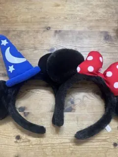 ミッキー ミニー 耳カチューシャ　セット