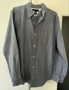 GW価格！Tommy Hilfiger グレー ボタンダウンシャツ Ｍ