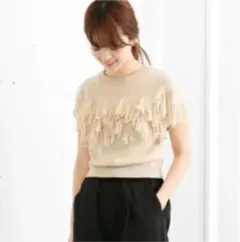 サマーニット コットン フリンジニット DOORS