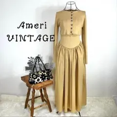 美品　AMERI VINTAGE 2way ニットコンビボリュームワンピース
