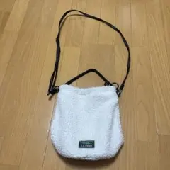 L.L.Bean ボアショルダーバッグ ホワイト