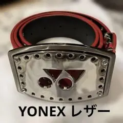 YONEX❤️レザー 赤 メンズ ベルト❤️Mサイズのサムネイル