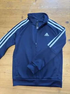 adidas ネイビー ジップアップジャケット - メルカリ