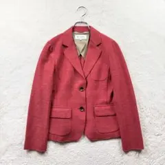 スキャパ/38/赤/テーラードジャケット/ポケット付き/テーラーカラー/秋/通勤