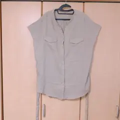 【大きいサイズ】GUチュニックシャツ 半袖 ウエストリボン付き ＸＸＬ