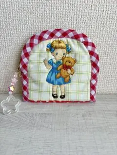 ＊ハンドメイド＊パッチワークぺたんこポーチ　Ｉのサムネイル