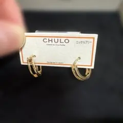 2ラインシンプルフープピアス