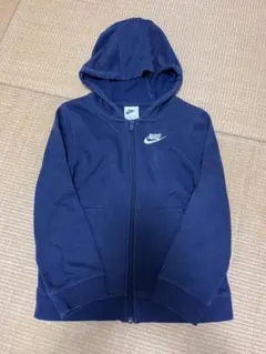 NIKE キッズ 裏起毛ジップアップパーカー ネイビー