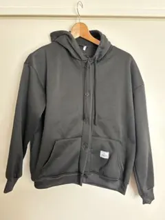 TRENDY VIP フード付きスウェット　パーカー　黒 裏起毛