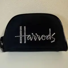 【極美品】Harrods ハロッズ ラインストーン ポーチ 黒のサムネイル