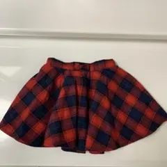 スカート チェックスカート 赤 95cm