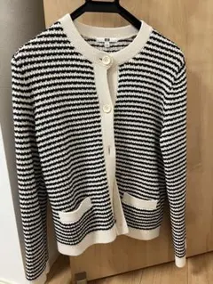 ユニクロ　ストライプカーディガン Lサイズ