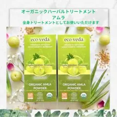 【正規品新品】エコヴェーダオーガニックハーバルトリートメントアムラ2箱のサムネイル