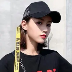 黒　韓国　大人気キャップ　日差し対策　ロゴ　帽子　メンズ　レディース　トレンド