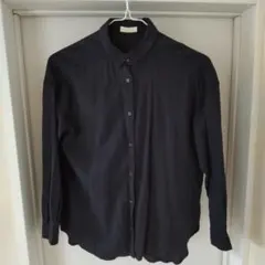 アースミュージックアンドエコロジー　紺 ボタンアップシャツ 長袖