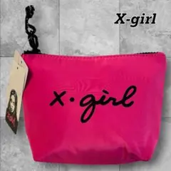 新品タグ付　X-girl エックスガール CURSIVE LOGO POUCHのサムネイル